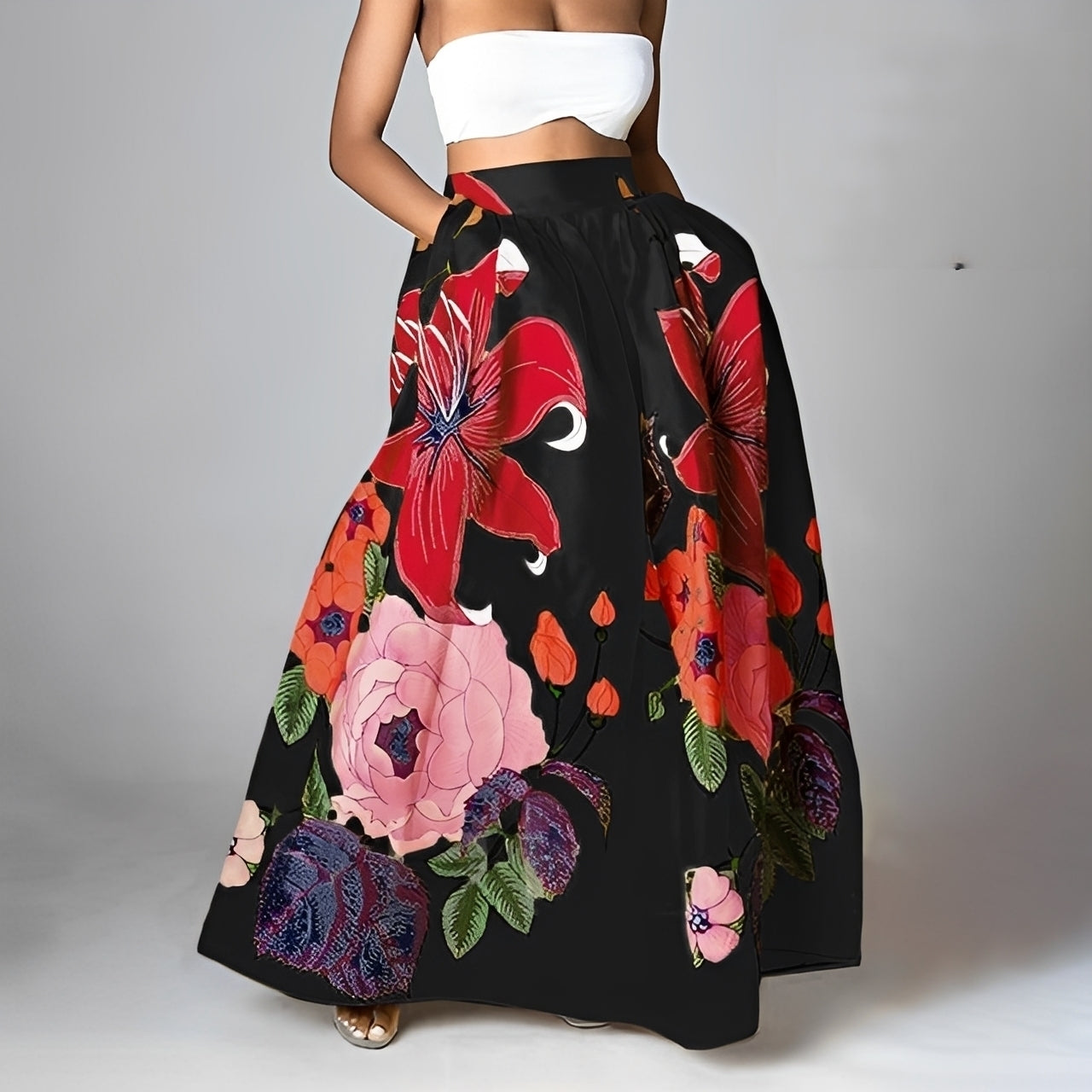 Jessica - Stylish boho skirt with high waist for women