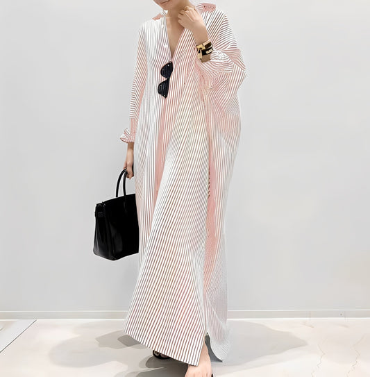 Jasmine - Elegant striped shirt dress for women